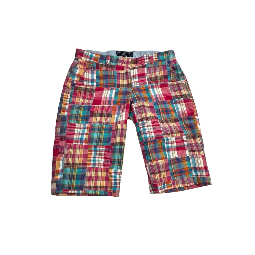 The English Sports Shop Bermuda Patchwork Plaid Cotton Shorts Womens 8 - Picture 2 of 11